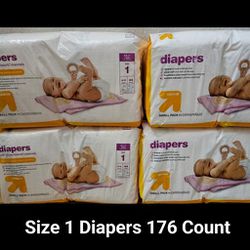 New Size 1 Baby Diapers 176 Count