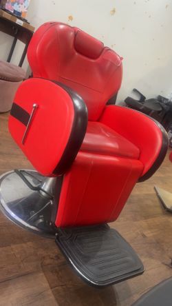 Red barber chair