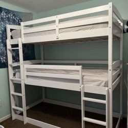 Triple Bunk Bed White