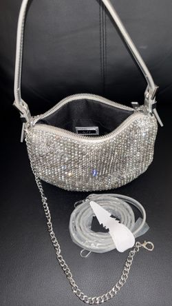Silver Rhinestone Mini Shoulder Bag ALDO
