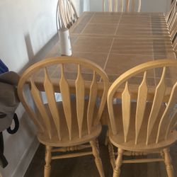 Dinning Table With 6 Chairs Solid 