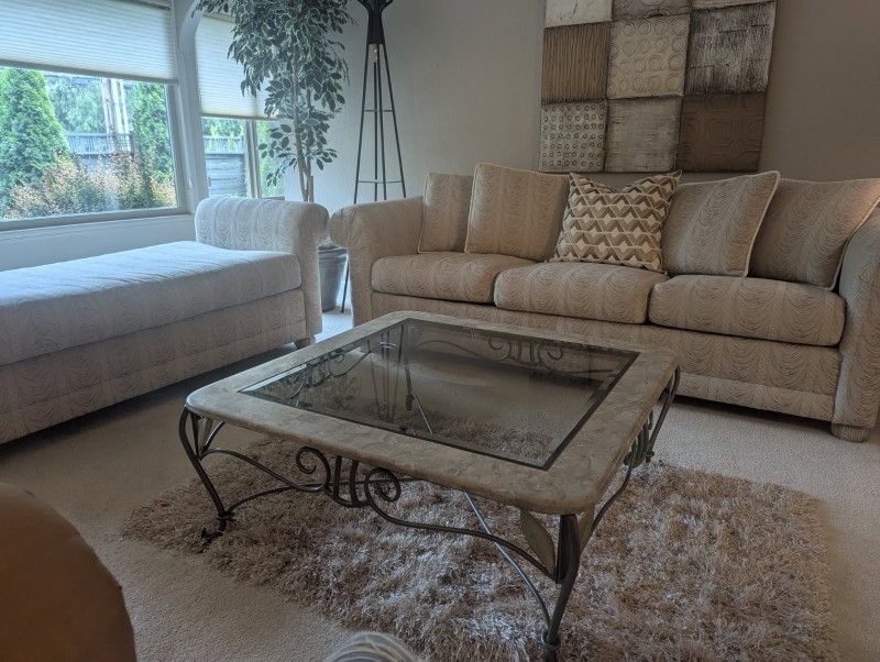 REDUCED!!! Sofa and Divan (Chaise) Custom Made Set