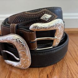 Belts - 2 Nocona Western Belts  - Cinturónes Vaqueros