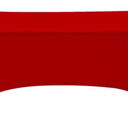 Rectangular Fitted Spandex Table Covers 8ft Tablecloth ( Red)