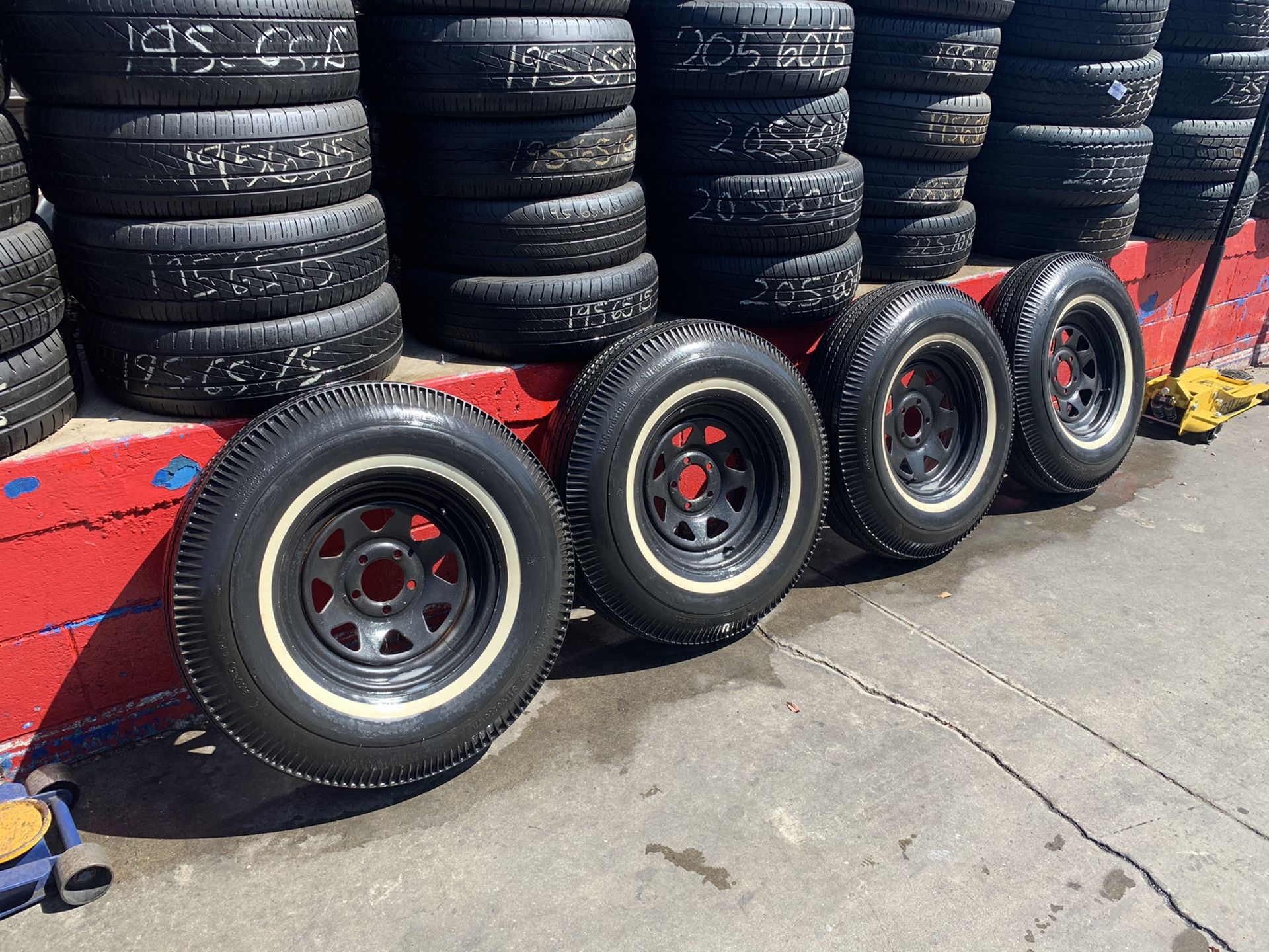 4 very nice Bias ply (non radial) 900X15 used tires.