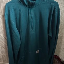 Carhartt Mens 1/4 Zip Long Sleeve Size large 