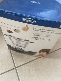 Trudeau Lazy Suzan Fondue Set 