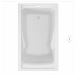 Evolution 60 in. x 32 in. Rectangular Acrylic Soaking Bathtub with Reversible Drain in White
