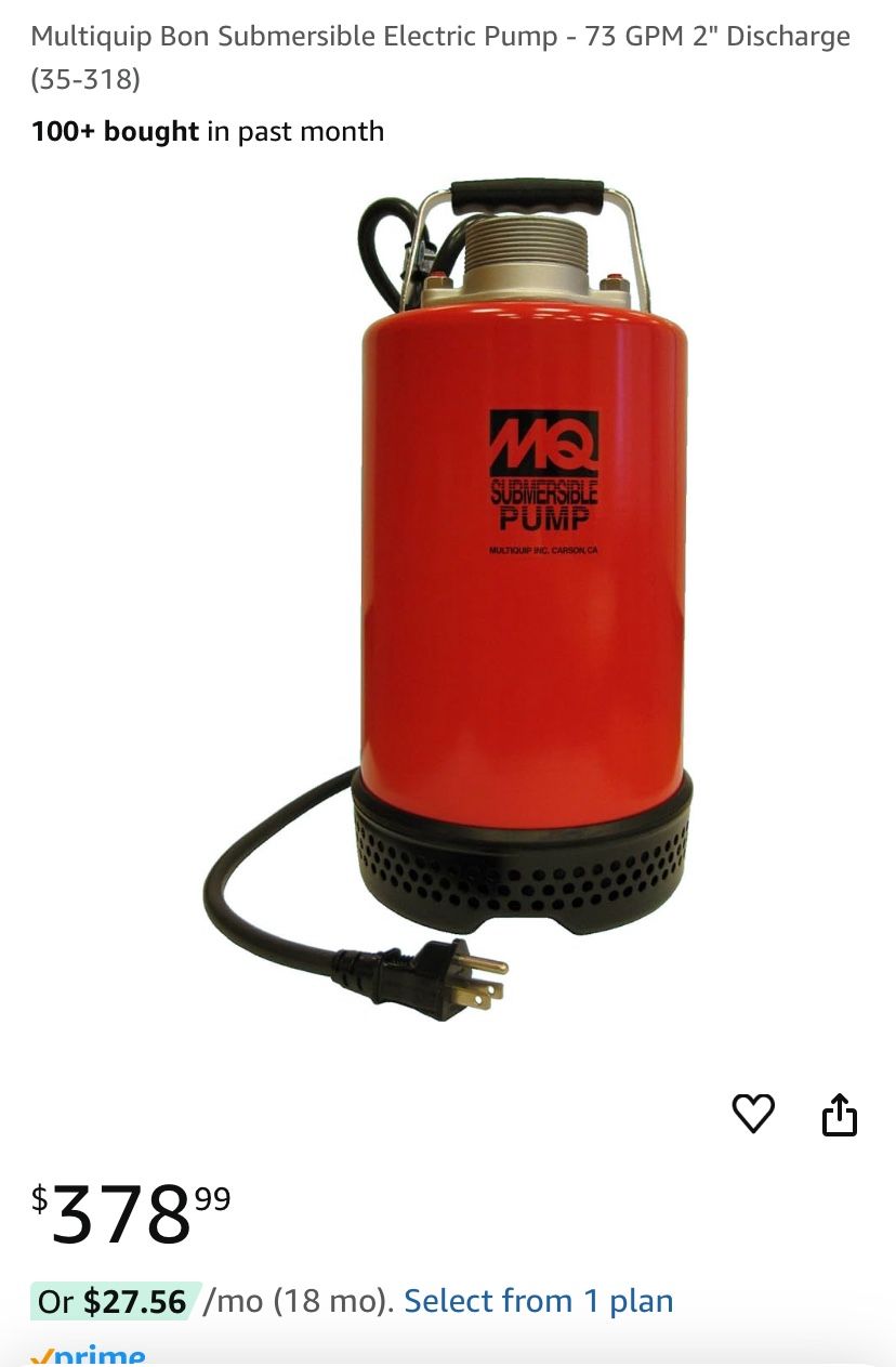 New 2” Water Pump