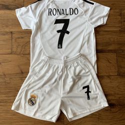Ronaldo Kids  Toddler 5-6T Soccer Jersey Set Real Madrid New W/tags
