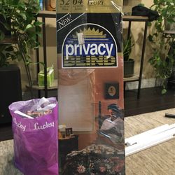 Unopened Privacy White Blinds