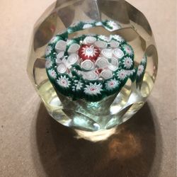 Millefiori Glass Paperweight
