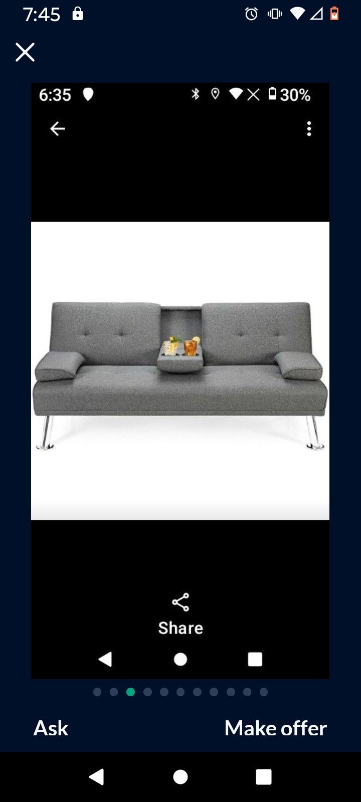 Dark Gray Futon Brand New Sleeper Sofa Daybed Futon 🆕