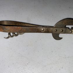 RARE Vintage DIXIE Can Opener Bottle Opener Corkscrew 1930s