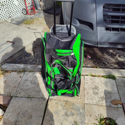 Big Protege Green And Black Rolling Duffle Bag
