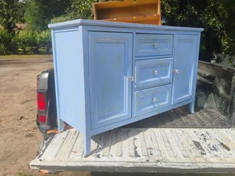 Buffet hutch or entryway table or coffee nook shabby chic distressed design $50