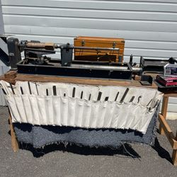 Wood Lathe And All The Tools .