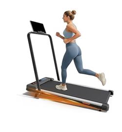 Walking Pad with Incline and Handle Bar, 2.5 HP Quiet Walking Pad Treadmill with 265 LBS Capacity, Portable Under Desk Treadmill, Foldable Treadmills
