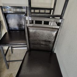 4 chairs ladder. Color marrón blak
