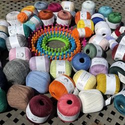 Lot Of Rainbow Lace Hobby Yarn 