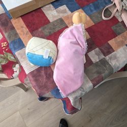 NEW DISNEY BABIES CINDERELLA WITH BLANKET STILL ATTACHED & DISNEY SOFT CUBE SEE DESCRIPTION 