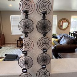 Set of 2 Spiral Metal Wall Sconces w/ Candle Holders – $20 OBO