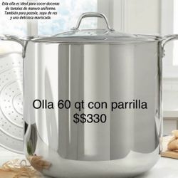 Olla Grande De 60qr Con Su Parrilla Nueva Princess House 