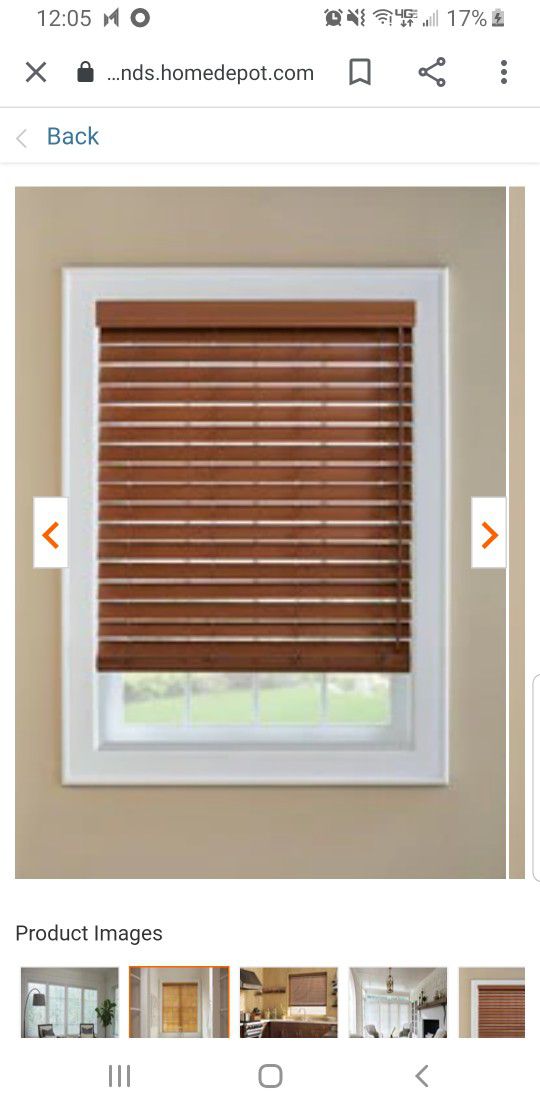 White 2in Faux Wood blinds 