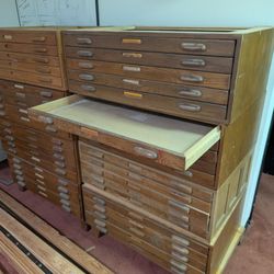 vintage oak architecture cabinet 