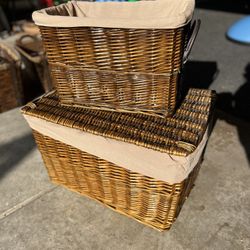 Wicker Storage basket set