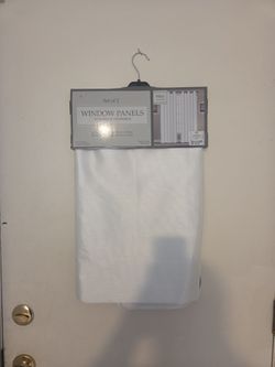 White good  quality window panels with metal grommets curtains