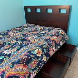 Full Bed, Night Stand And Mattress