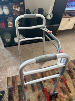 Folding Aluminum Walker with Wheels