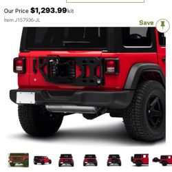 TeraFlex JL HD Aluminum Tire Carrier W/Alpha Spare Tire Mounting Kit