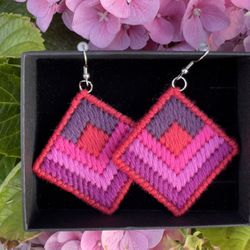 Bohemian Berry Hues Tapestry Earrings 🍓