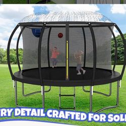 10 feet , Outdoor Pumpkin Trampoline for Kids,