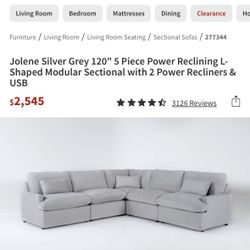 Living Spaces Jolene Reclining Sectional 