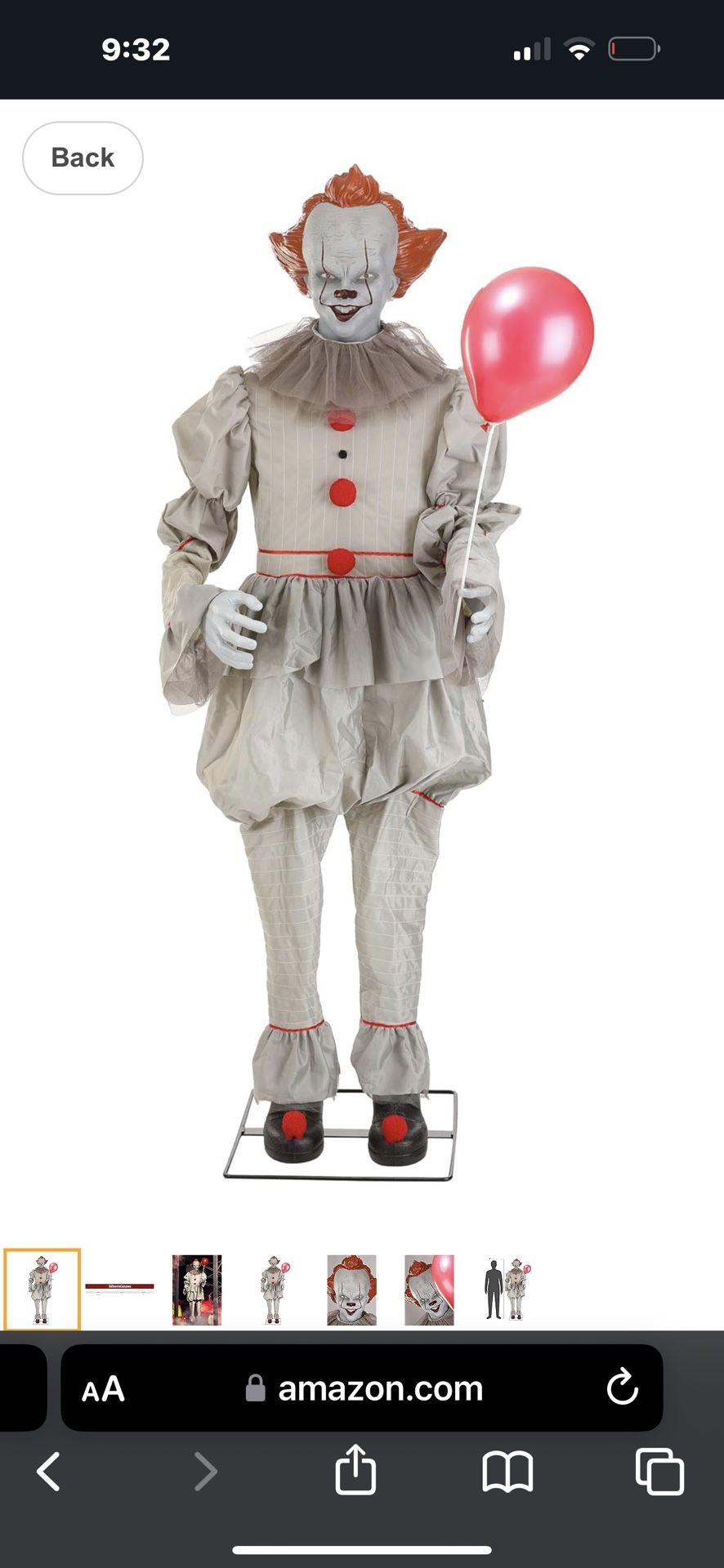 GEMMY IT PENNYWISE ANIMATRONIC