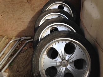 Custom wheels/tires 5 lug 100 and 112 mm which is 41/2 " bolt circle fit toyota or Lexus cars