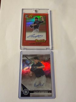 Emerson Hancock, Logan Gilbert Autographed Cards
