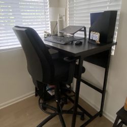 Standing Desk and chair