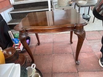 Wood side table