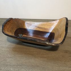 Handcrafted Live Edge Wooden Bowl
