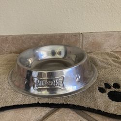 Dog Bowl And Mat -$5