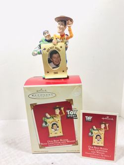 2003 Hallmark Toy Story Buzz Lightyear & Woody Keepsake Ornament