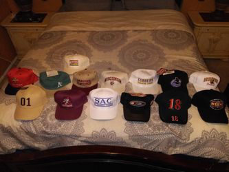 Assorted snap back caps