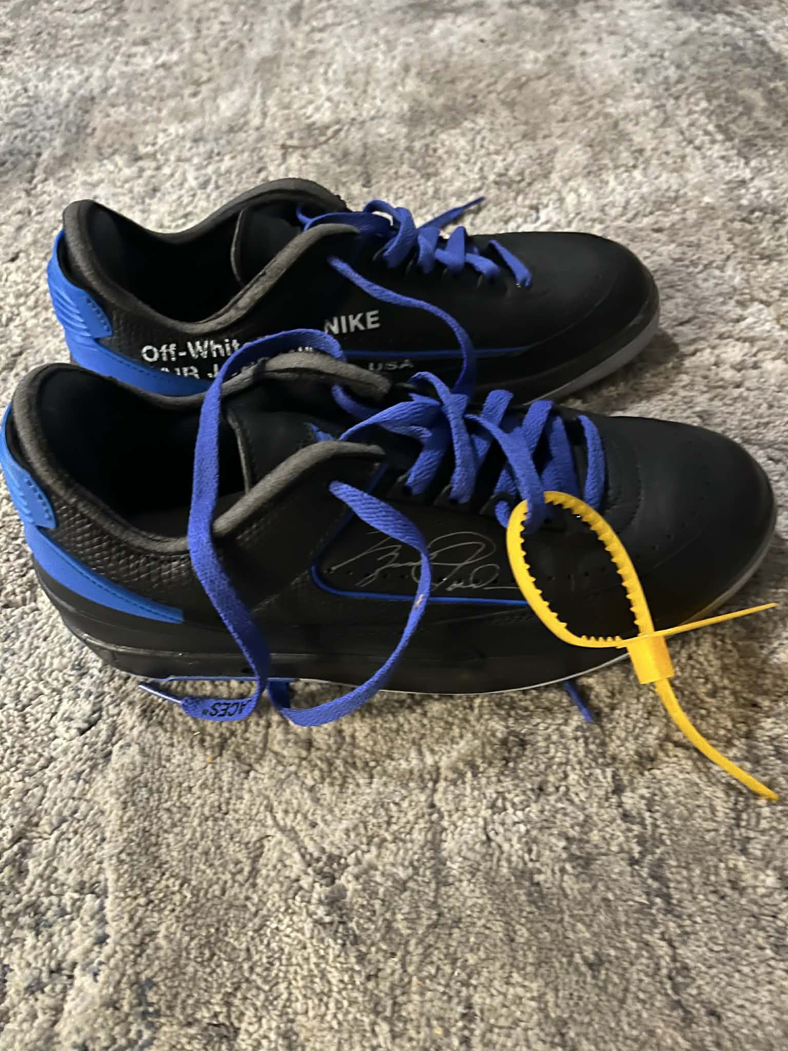 Jordan 2 Retro Low SP x Off-White Black Varsity Royal 2021