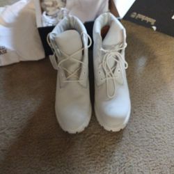 Pure White Timberland Boots