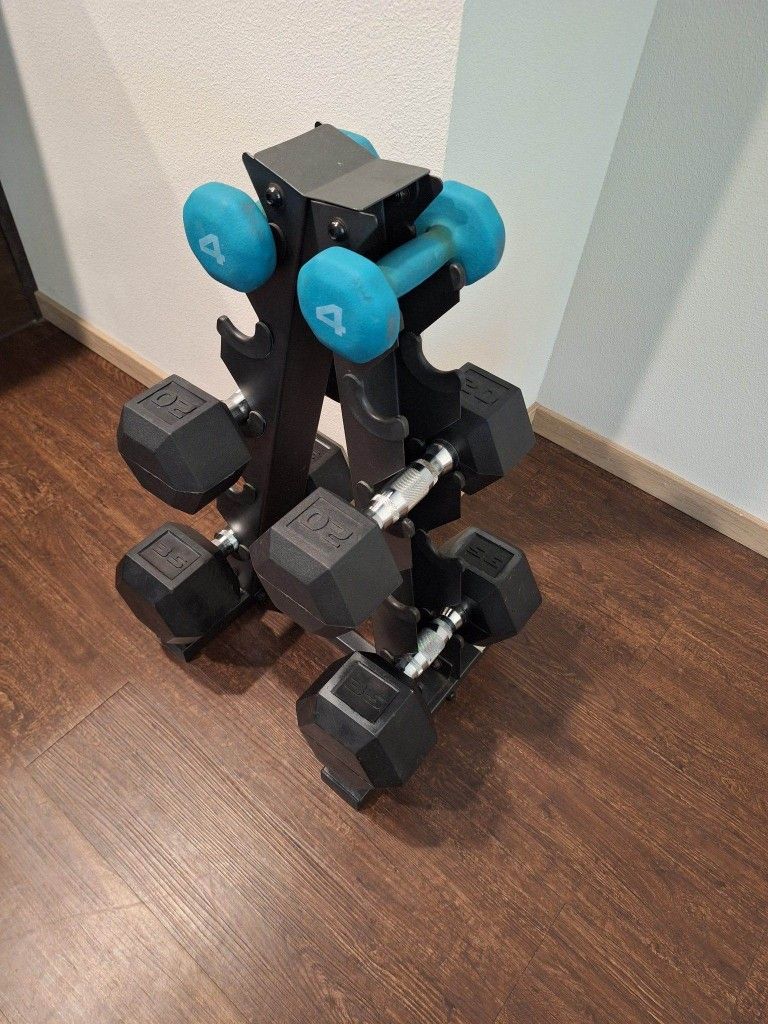 Dumbell Set with Rack