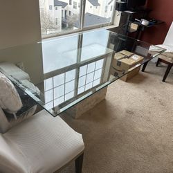 Glass Table And (6) Chairs 